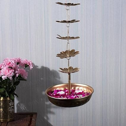 ROYALSTUFFS Beautiful Handcrafted Decorative Diya Rangoli Bowls for Floating Flowers with T- Light Candles | Tea Light Candle Holder for Diwali & Navratri Metal Height (30 Inch) - Royalstuffs.com