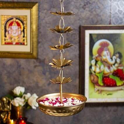 ROYALSTUFFS Beautiful Handcrafted Decorative Diya Rangoli Bowls for Floating Flowers with T- Light Candles | Tea Light Candle Holder for Diwali & Navratri Metal Height (30 Inch) - Royalstuffs.com