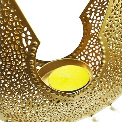 ROYALSTUFFS Chand Bali Candle Holder – 8×8x10 inches (Pearl Beaded) - Royalstuffs.com