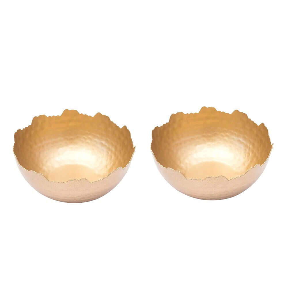 ROYALSTUFFS Gift Packing / Decorative Bowl / Candle Holder Hammered Bowl – 4 inches Gold (160 Gram) - Royalstuffs.com