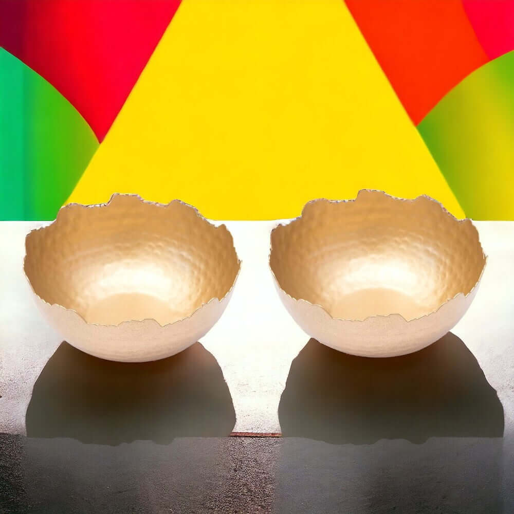 ROYALSTUFFS Gift Packing / Decorative Bowl / Candle Holder Hammered Bowl – 4 inches Gold (160 Gram) - Royalstuffs.com