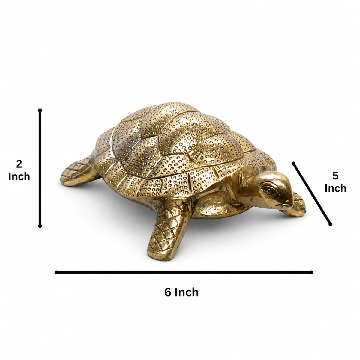ROYALSTUFFS Handmade Vaastu Brass Tortoise Figurine - Royalstuffs.com