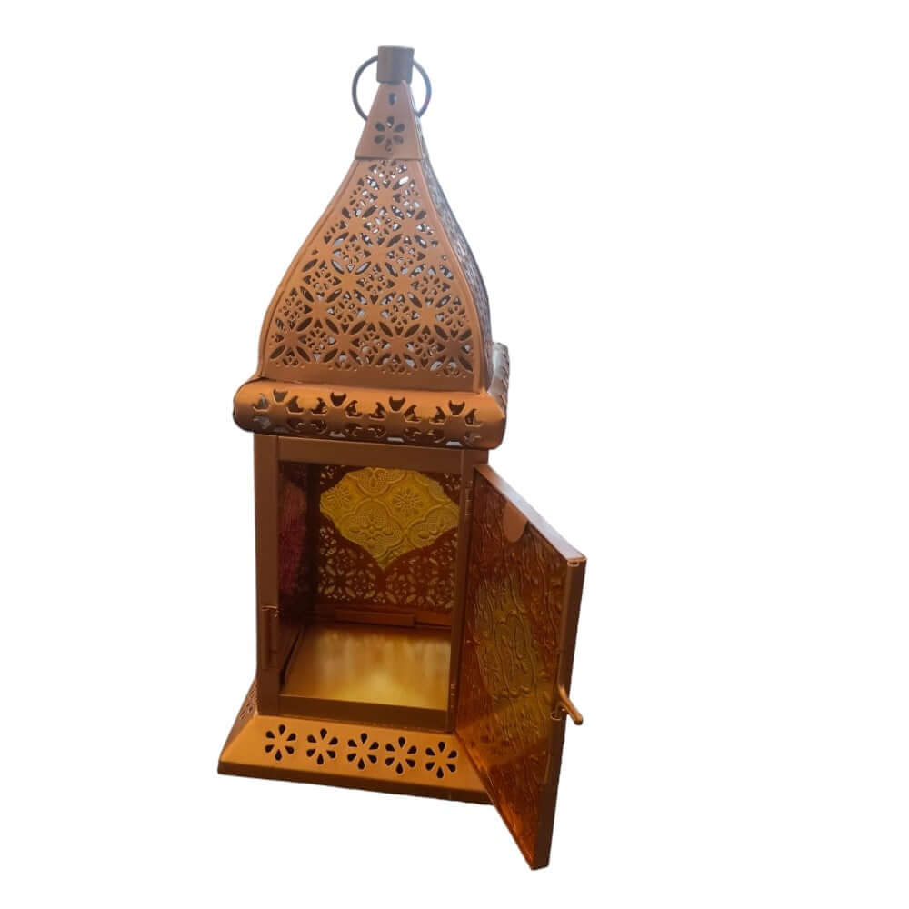 ROYALSTUFFS Metal Hanging Lantern Tealight Candle Holder (12.5 Inch) - Royalstuffs.com