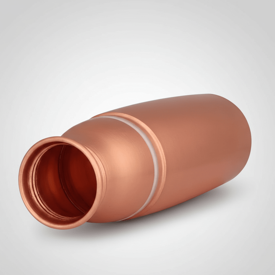 ROYALSTUFFS Premium Quality Copper Bottle with Glass for Water 1000ml - Royalstuffs.com