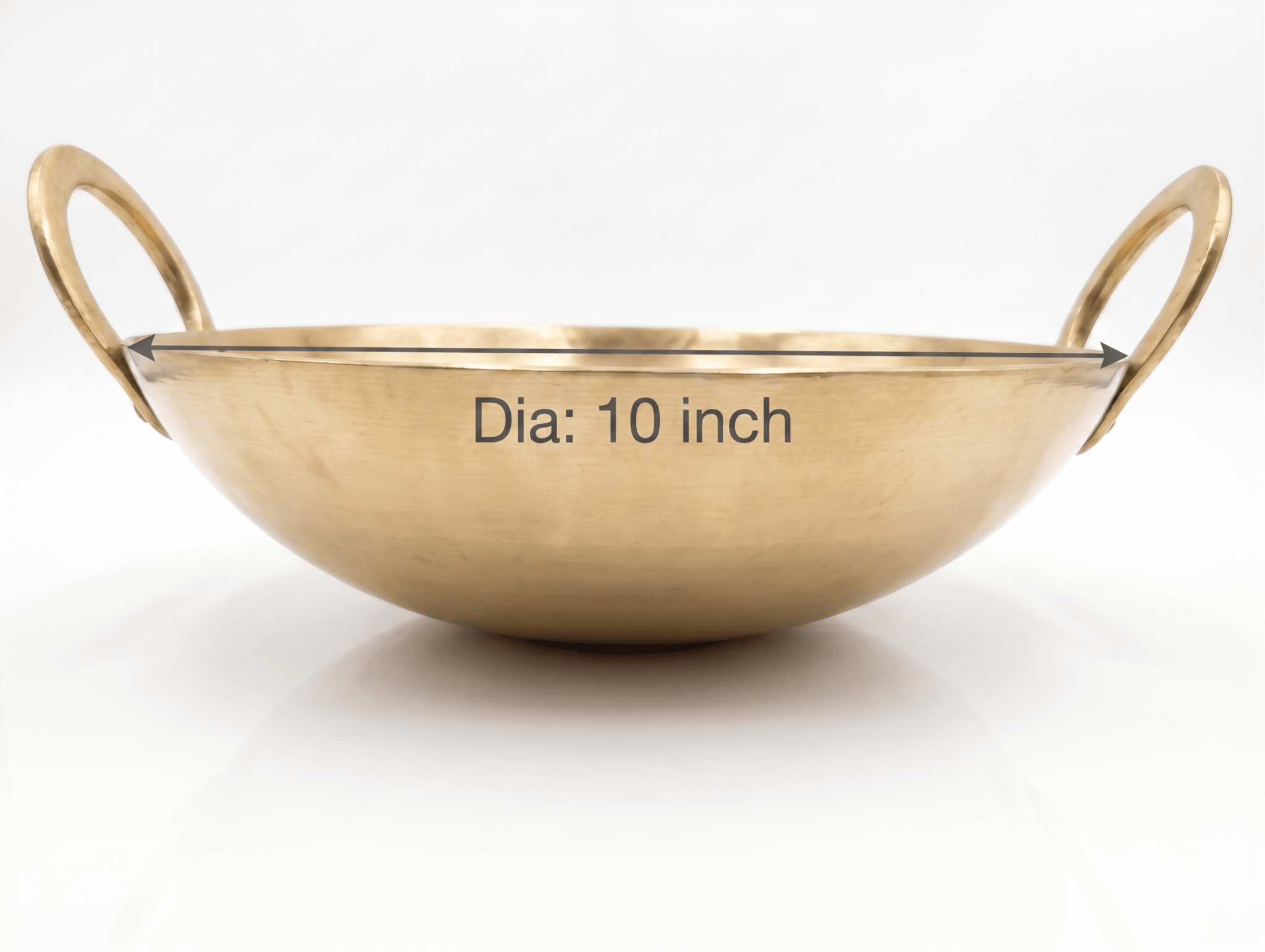 RoyalStuffs Pure Kansa Kadai with Broad Handles – Handmade Bronze Kadhai for Traditional Cooking (80:20 Certified Bronze) - Royalstuffs.com