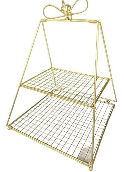 ROYALSTUFFS Two Tier Metal Basket (15 Inch) - Royalstuffs.com