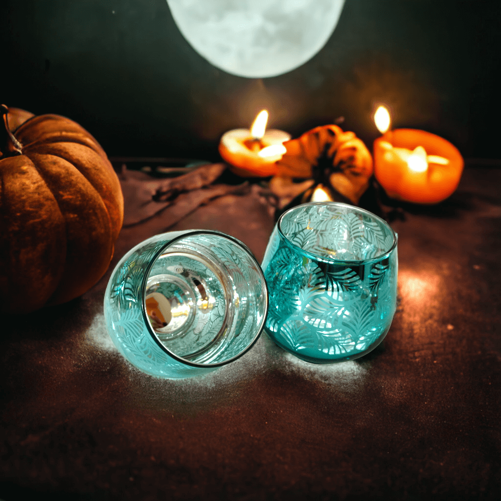 Set of 2 Votives With Tea Lights - Royalstuffs.com