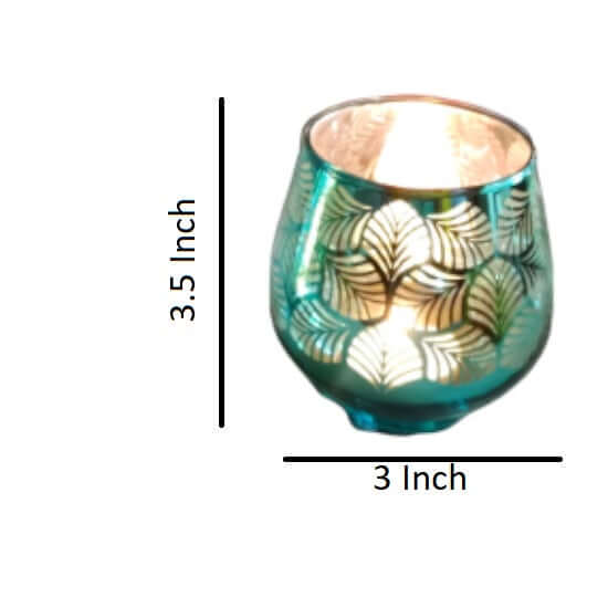 Set of 2 Votives With Tea Lights - Royalstuffs.com