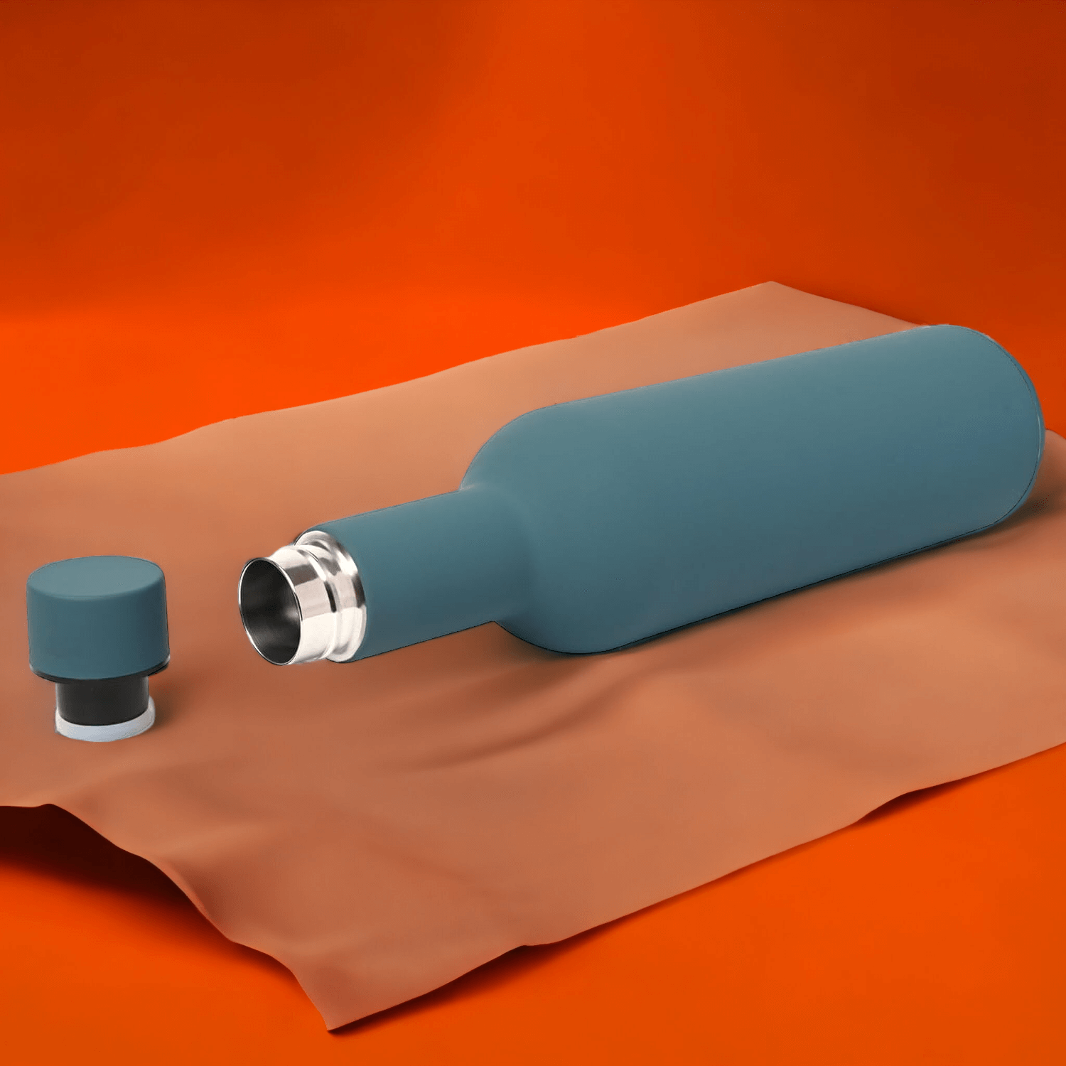 Stainless Steel with Copper Coating Hot and Cold Insulated Bottle 750 ml Bottle (Pack of 1, Gray) - Royalstuffs.com