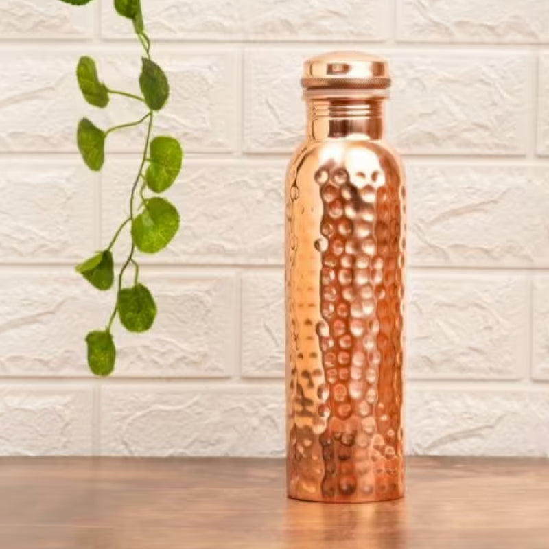 Hammered Copper Water Bottle, 950 ml