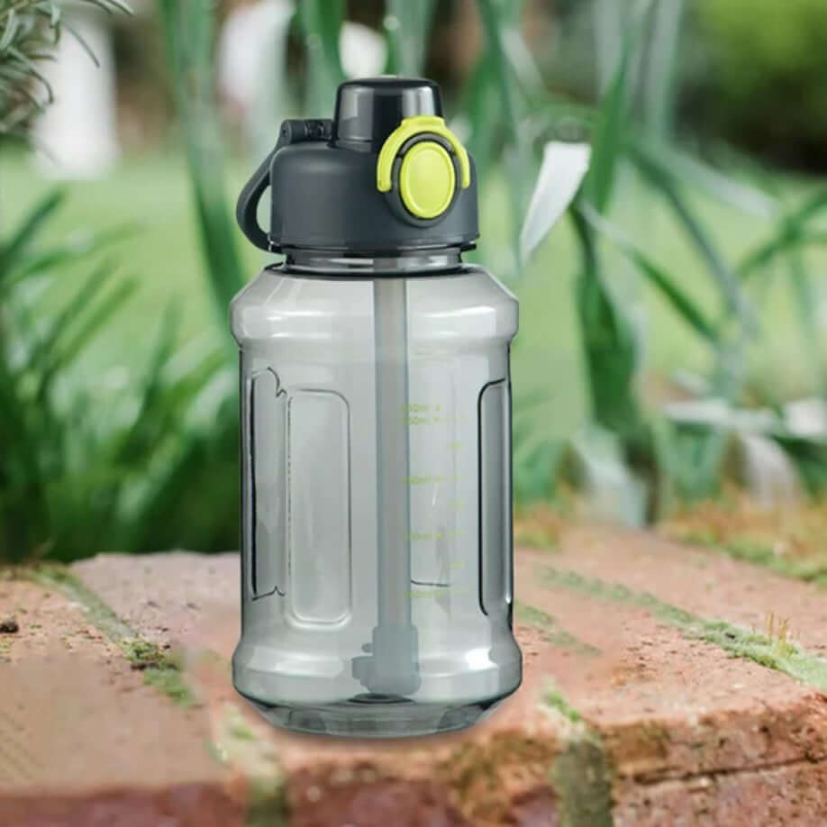 Water Bottle, for Gym, BCAA / Protein Shaker Bottle, 1500 ml each Bottle, (Pack of 2, Black, Plastic) - Royalstuffs.com