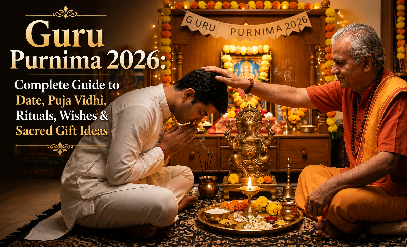 Guru Purnima 2026: Complete Guide to Date, Puja Vidhi, Rituals, Wishes & Sacred Gift Ideas
