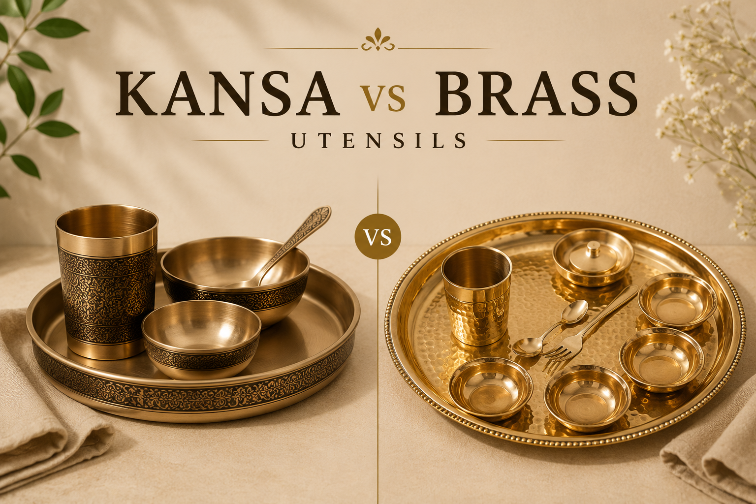 Kansa vs Brass Utensils | Which Is Better for Traditional Dining?