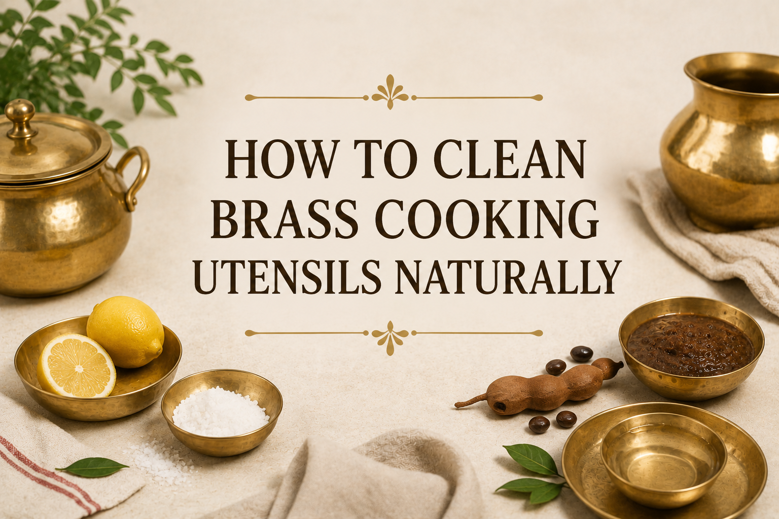 How to Clean Brass Cooking Utensils Naturally | Easy Brass Care Guide