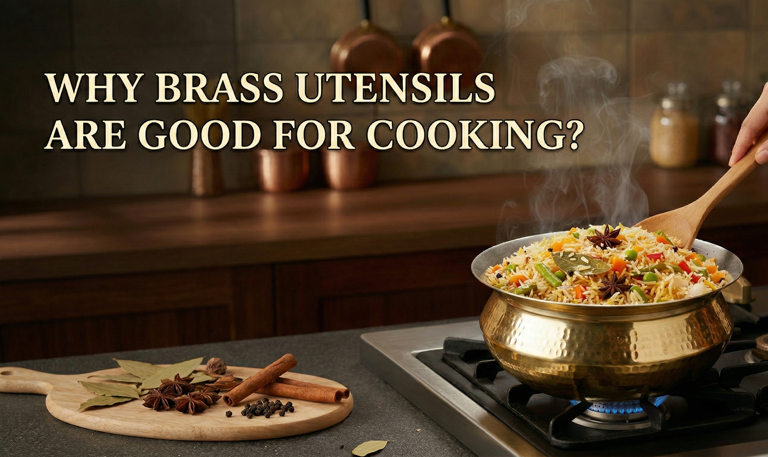 Benefits of Cooking Food in Brass Utensils