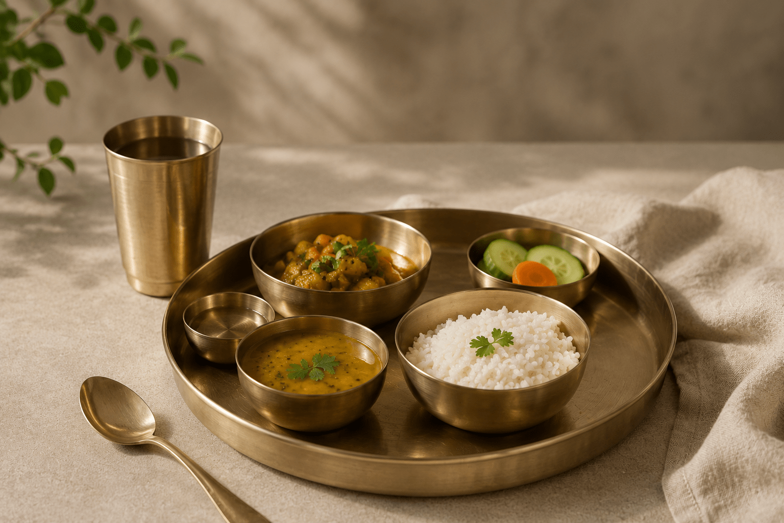 Benefits of Eating in Kansa Utensils | Ayurvedic Dining Guide - Royalstuffs.com