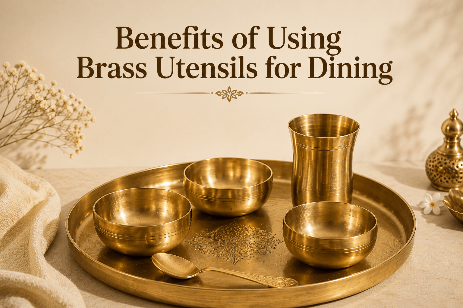 Benefits of Using Brass Utensils for Dining | A Traditional Choice for Modern Homes - Royalstuffs.com