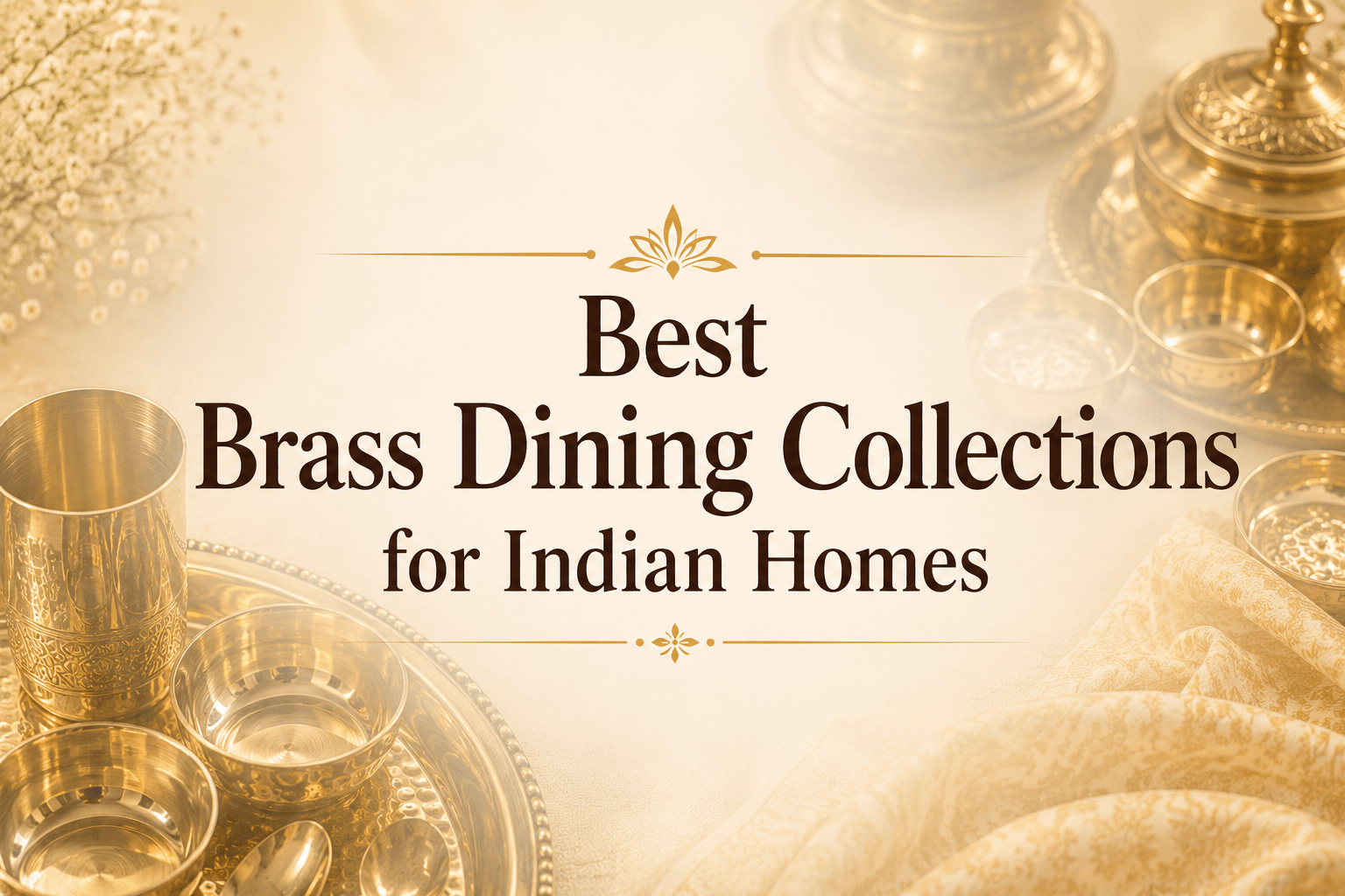 Best Brass Dining Collections for Indian Homes | Timeless Traditional Elegance - Royalstuffs.com