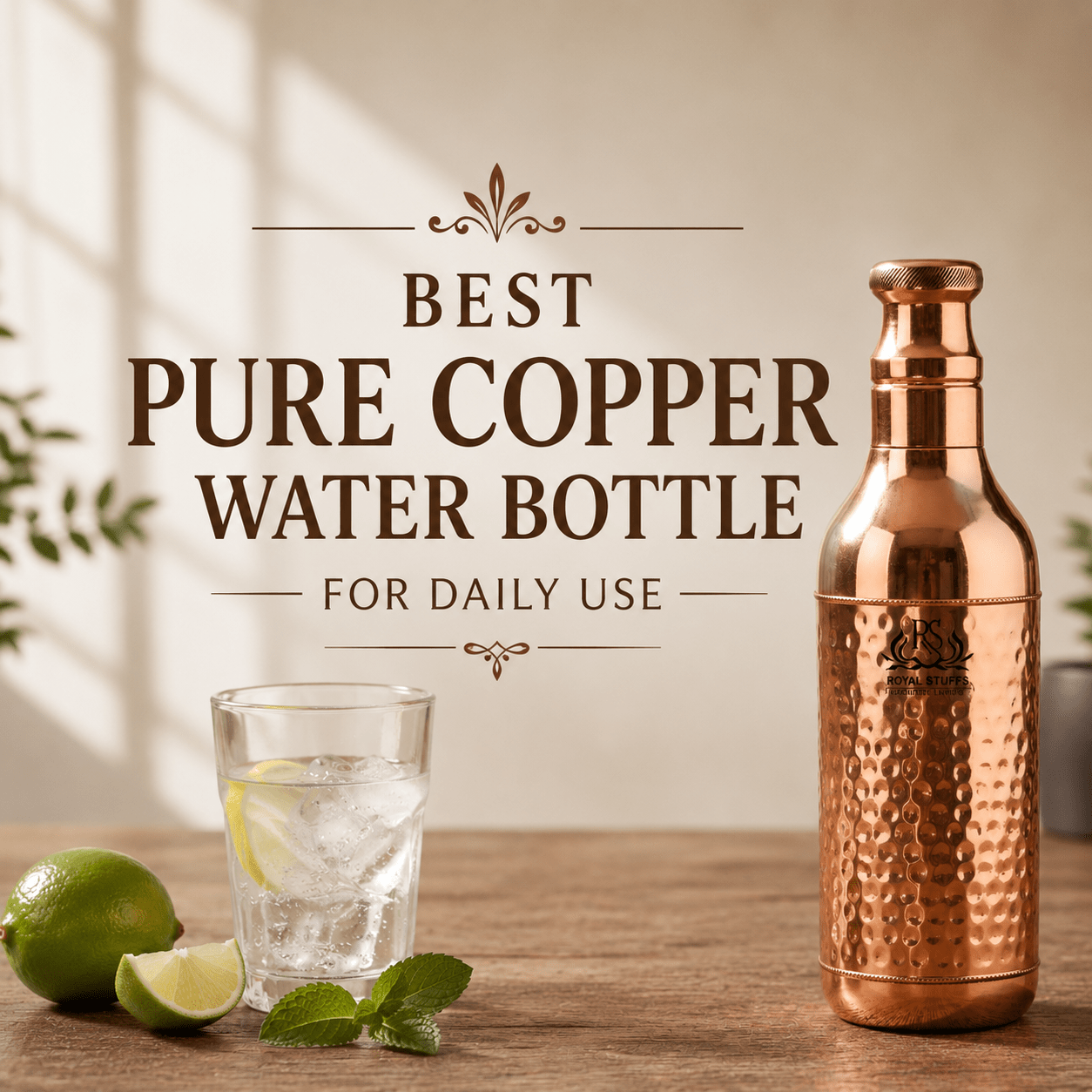 Best Pure Copper Water Bottle for Daily Use | Complete Buying Guide - Royalstuffs.com