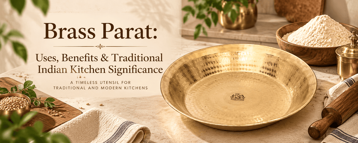 Brass Parat: Uses, Benefits &amp; Traditional Indian Kitchen Significance - Royalstuffs.com
