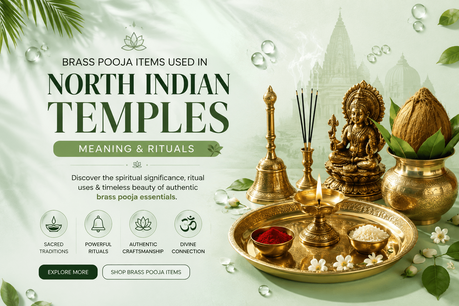 Brass Pooja Items Used in North Indian Temples: Meaning & Rituals | Royal Stuffs - Royalstuffs.com