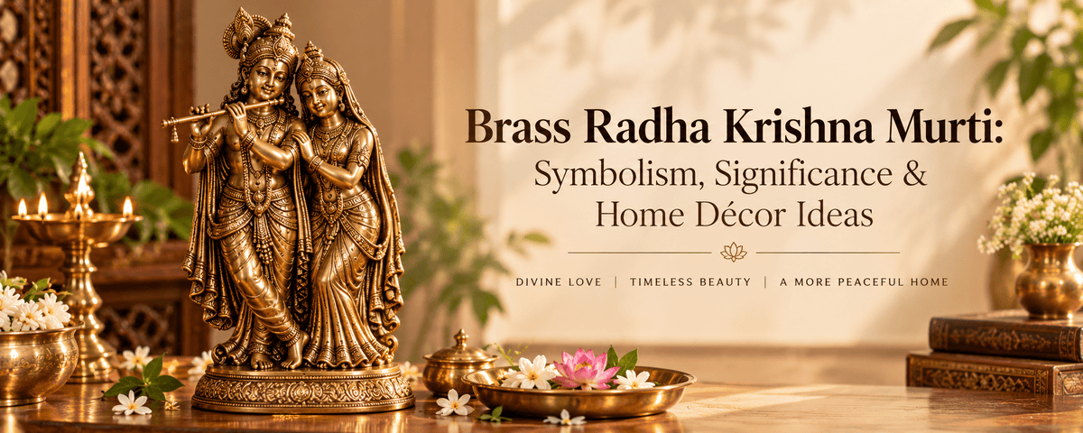 Brass Radha Krishna Murti: Symbolism, Significance & Home Décor Ideas - Royalstuffs.com