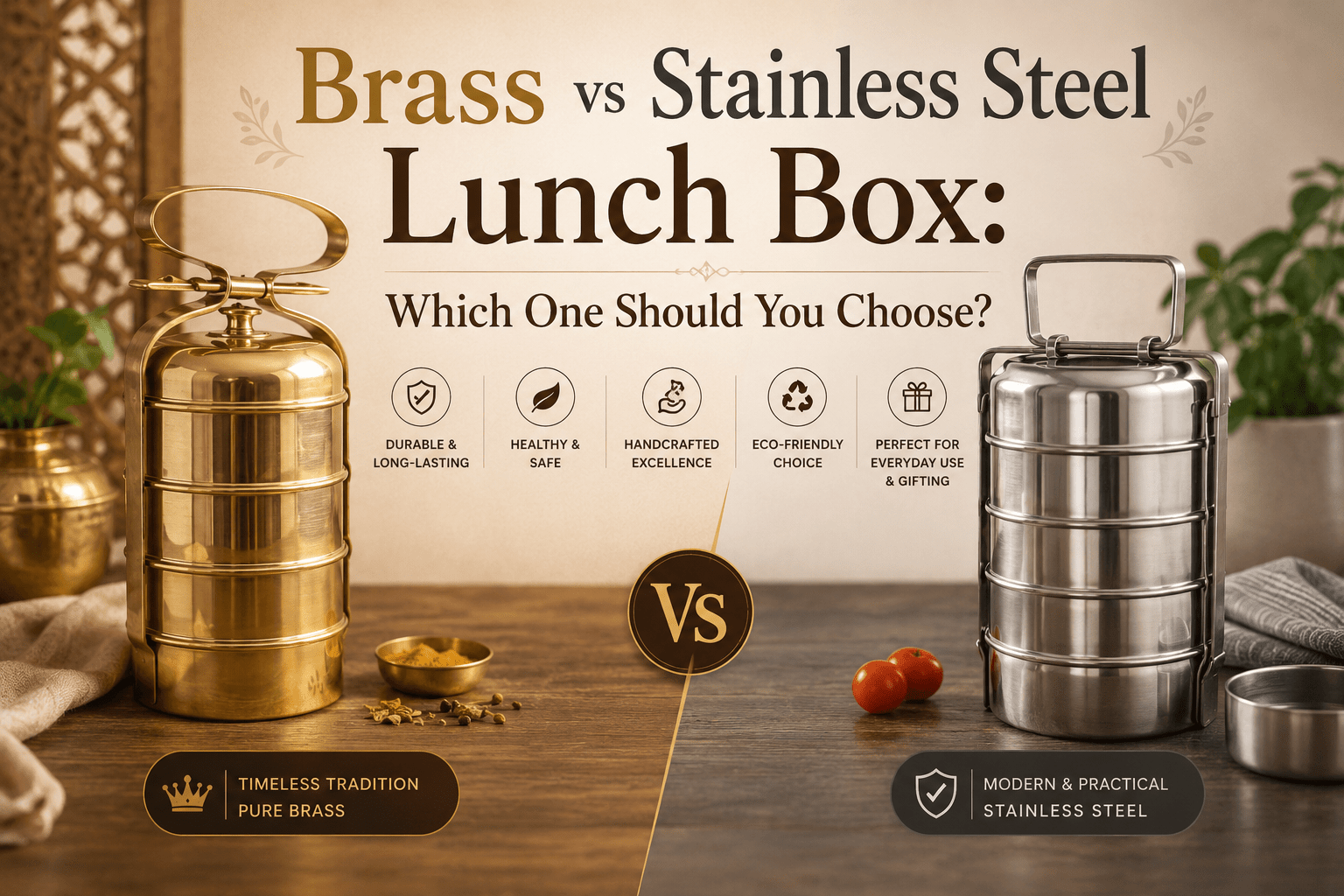 Brass vs Stainless Steel Lunch Box: Which One Should You Choose? - Royalstuffs.com