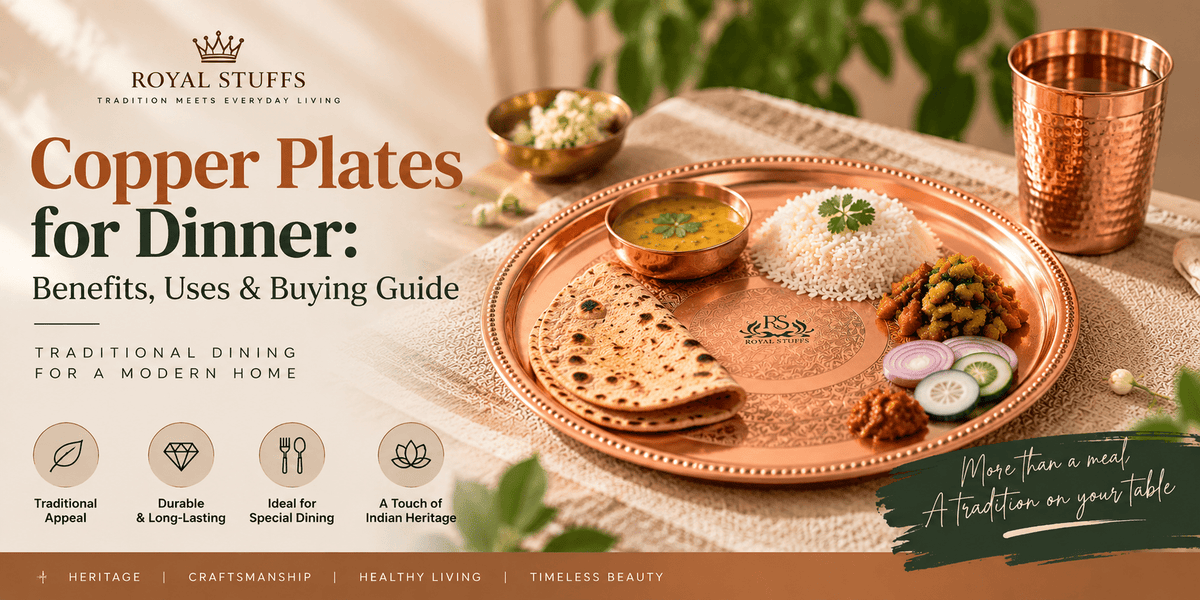 Copper Plates for Dinner: Benefits, Uses &amp; Buying Guide - Royalstuffs.com