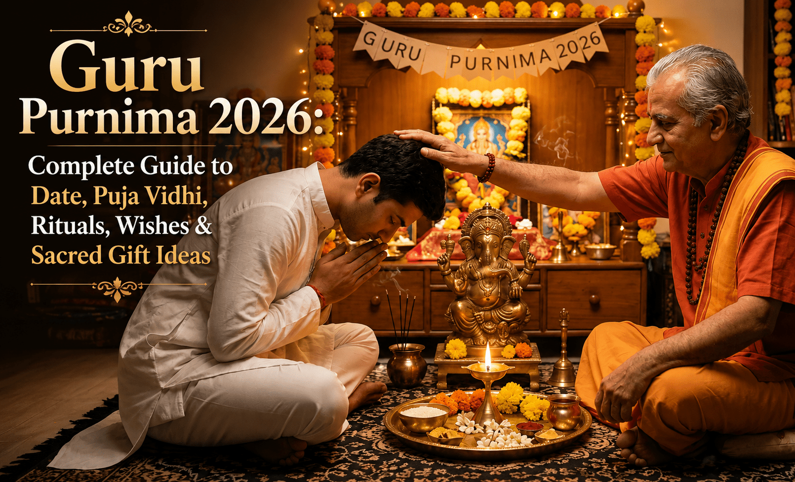 Guru Purnima 2026: Complete Guide to Date, Puja Vidhi, Rituals, Wishes & Sacred Gift Ideas - Royalstuffs.com