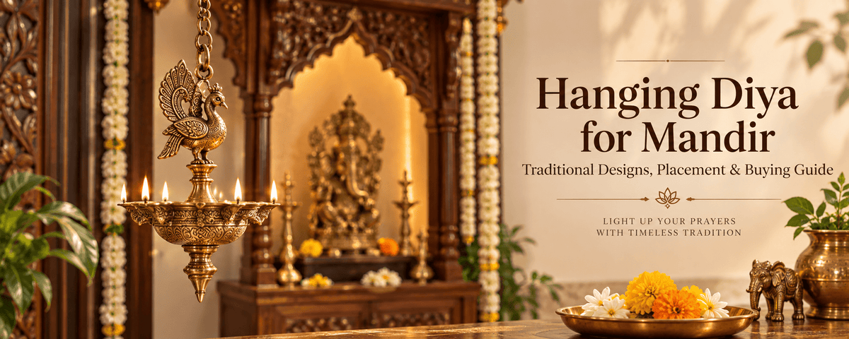 Hanging Diya for Mandir: Traditional Designs, Placement &amp; Buying Guide - Royalstuffs.com