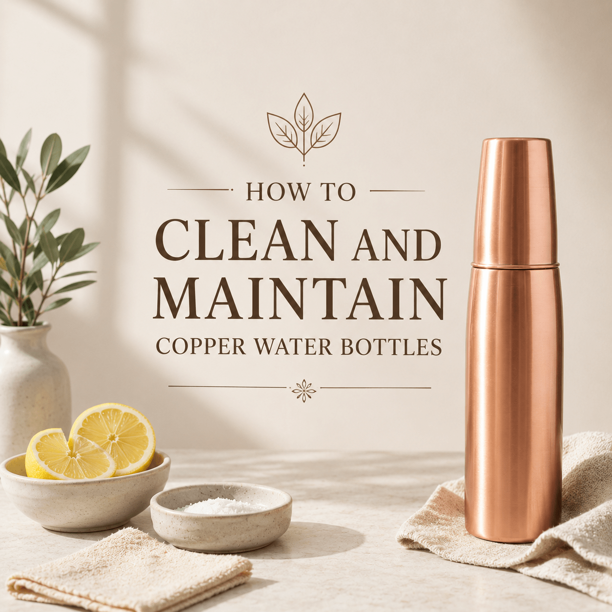 How to Clean and Maintain Copper Water Bottles | Complete Care Guide - Royalstuffs.com