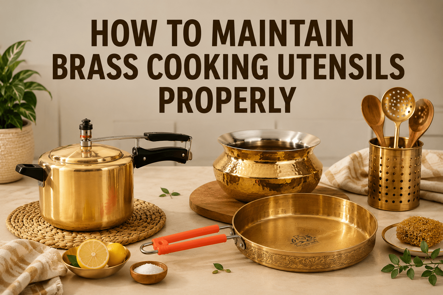 How to Maintain Brass Cooking Utensils Properly | Complete Care Guide - Royalstuffs.com