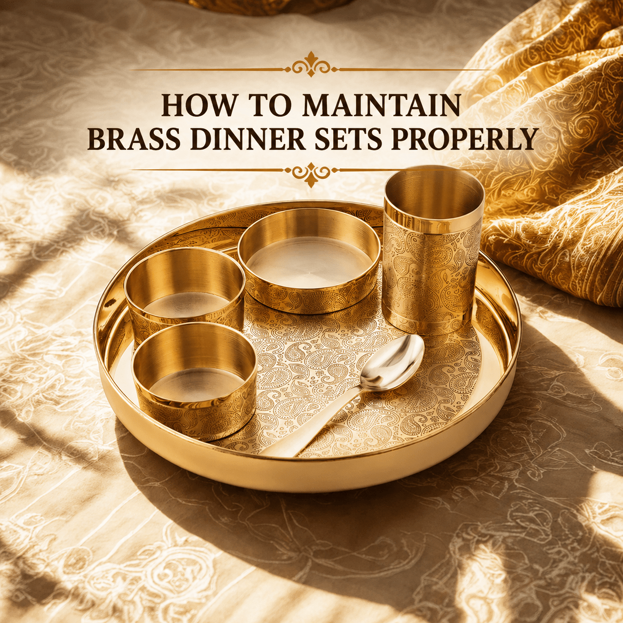 How to Maintain Brass Dinner Sets Properly | Complete Care Guide - Royalstuffs.com