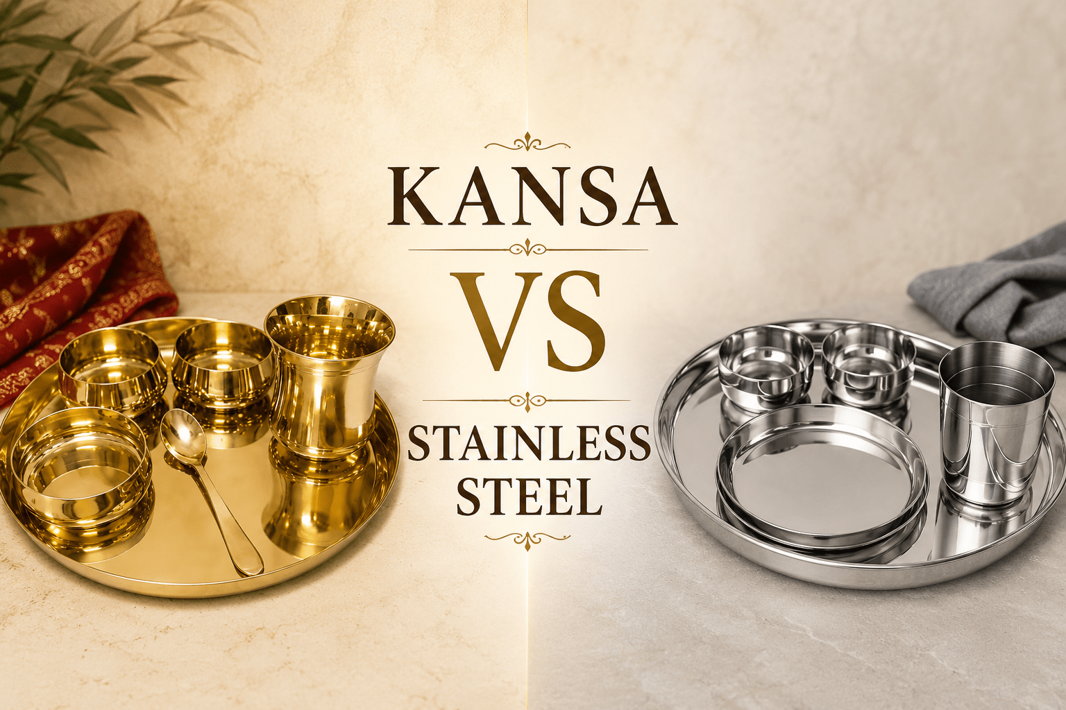 Kansa vs Stainless Steel Utensils | Which Should You Choose? - Royalstuffs.com