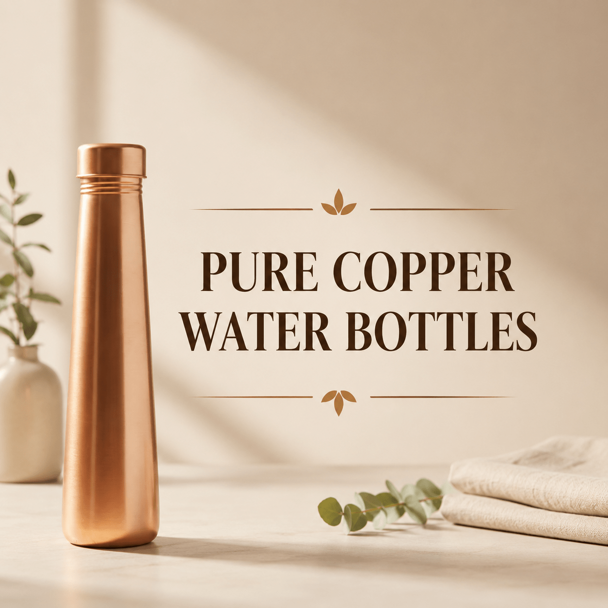 Pure Copper Water Bottles for Modern Lifestyles | Traditional Elegance Meets Everyday Living - Royalstuffs.com