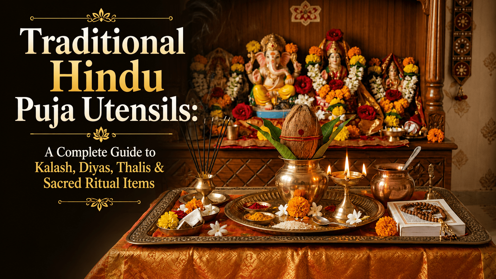 Traditional Hindu Puja Utensils: A Complete Guide to Kalash, Diyas, Thalis & Sacred Ritual Items - Royalstuffs.com