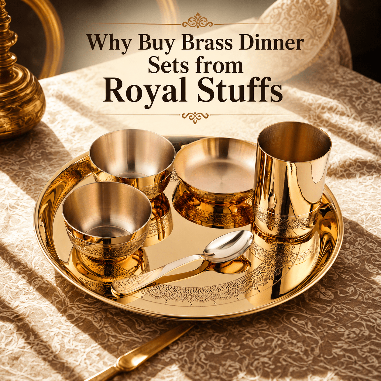 Why Buy Brass Dinner Sets from Royal Stuffs | Premium Traditional Diningware - Royalstuffs.com