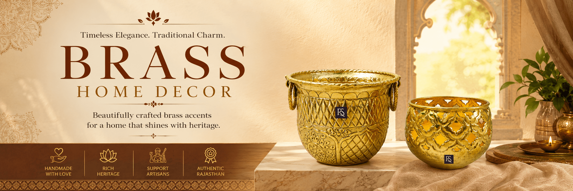 Brass Vases - Royalstuffs.com