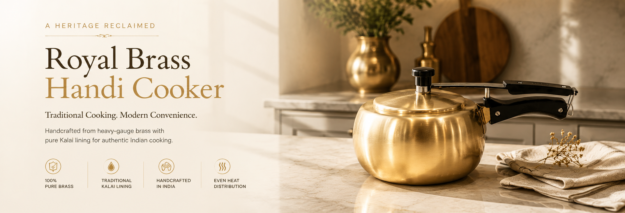 Royal Brass Handi Cooker - Royalstuffs.com