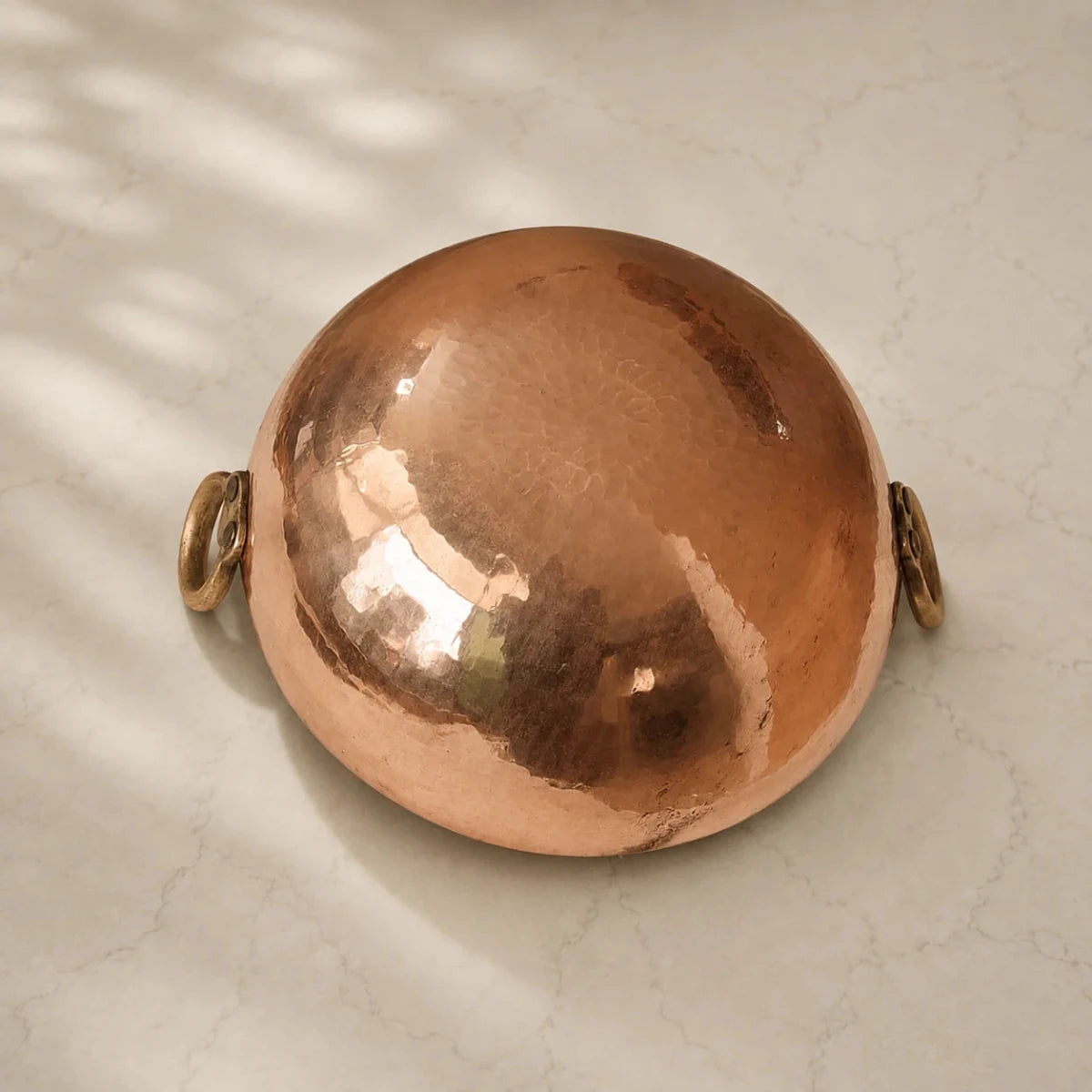 1 Liter Copper Kadai Multi Purpose Hammered Kadhai for Cooking ,Capacity:,Weight:1.5 Kg - Royalstuffs.com