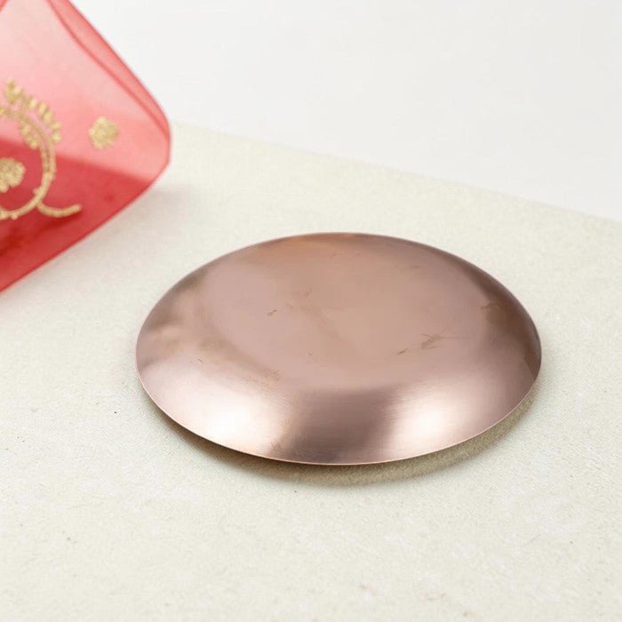 10.5 Inch Pure Kansa Plate | Matt Finish Bronze - Royalstuffs.com