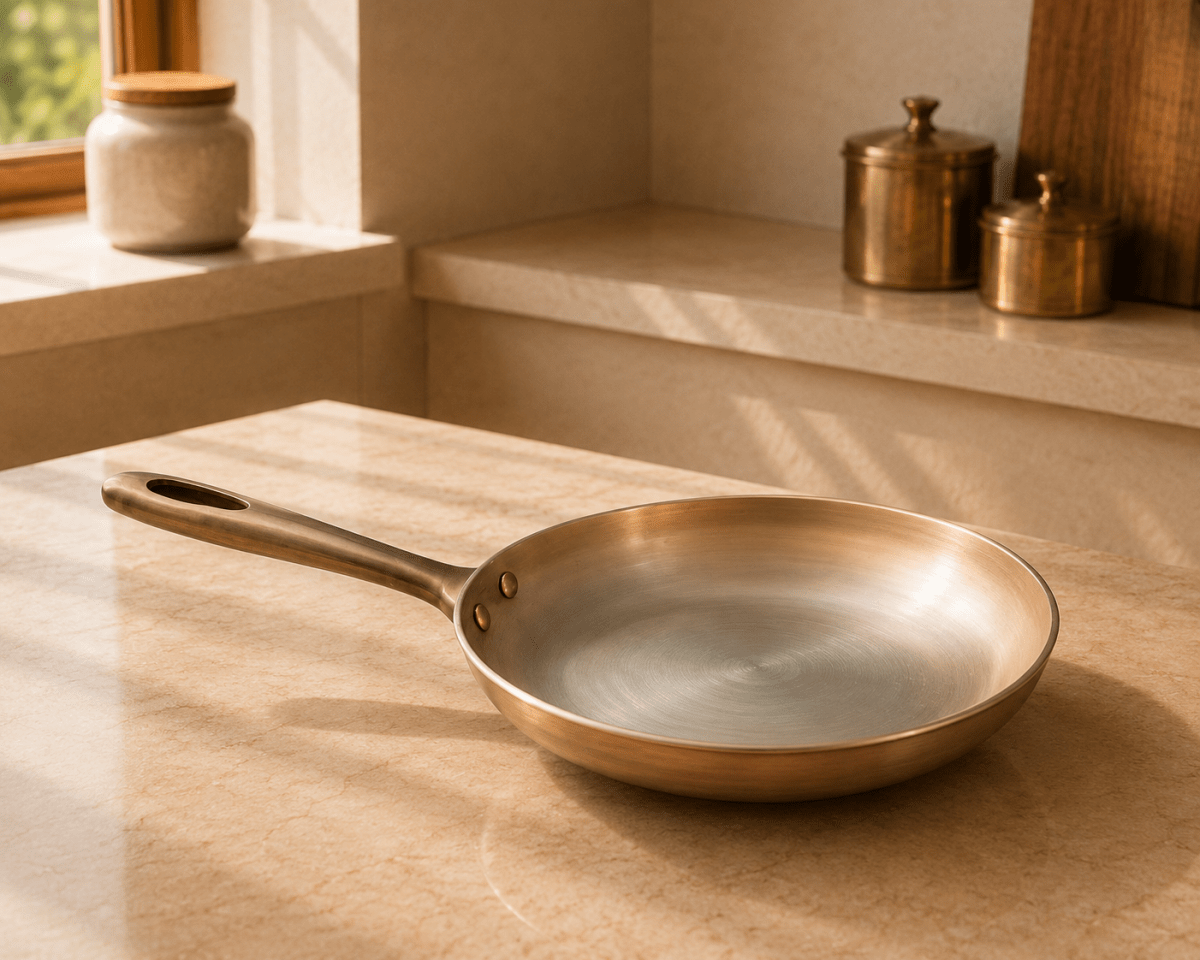 10.5 Inches Pure Bronze Fry Pan - Royalstuffs.com