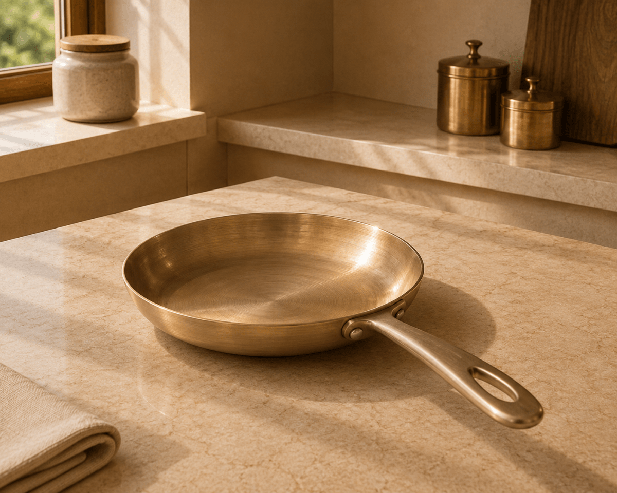10.5 Inches Pure Bronze Fry Pan - Royalstuffs.com