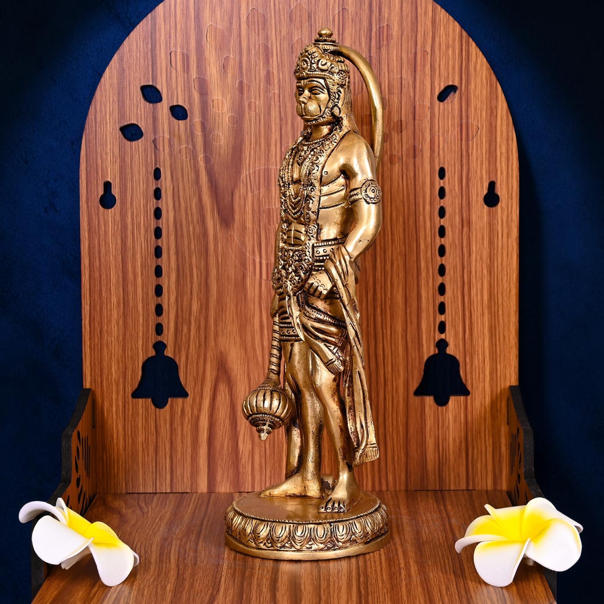 Handcrafted Brass Standing Hanuman Idol (10.5 Inch) | RoyalStuffs