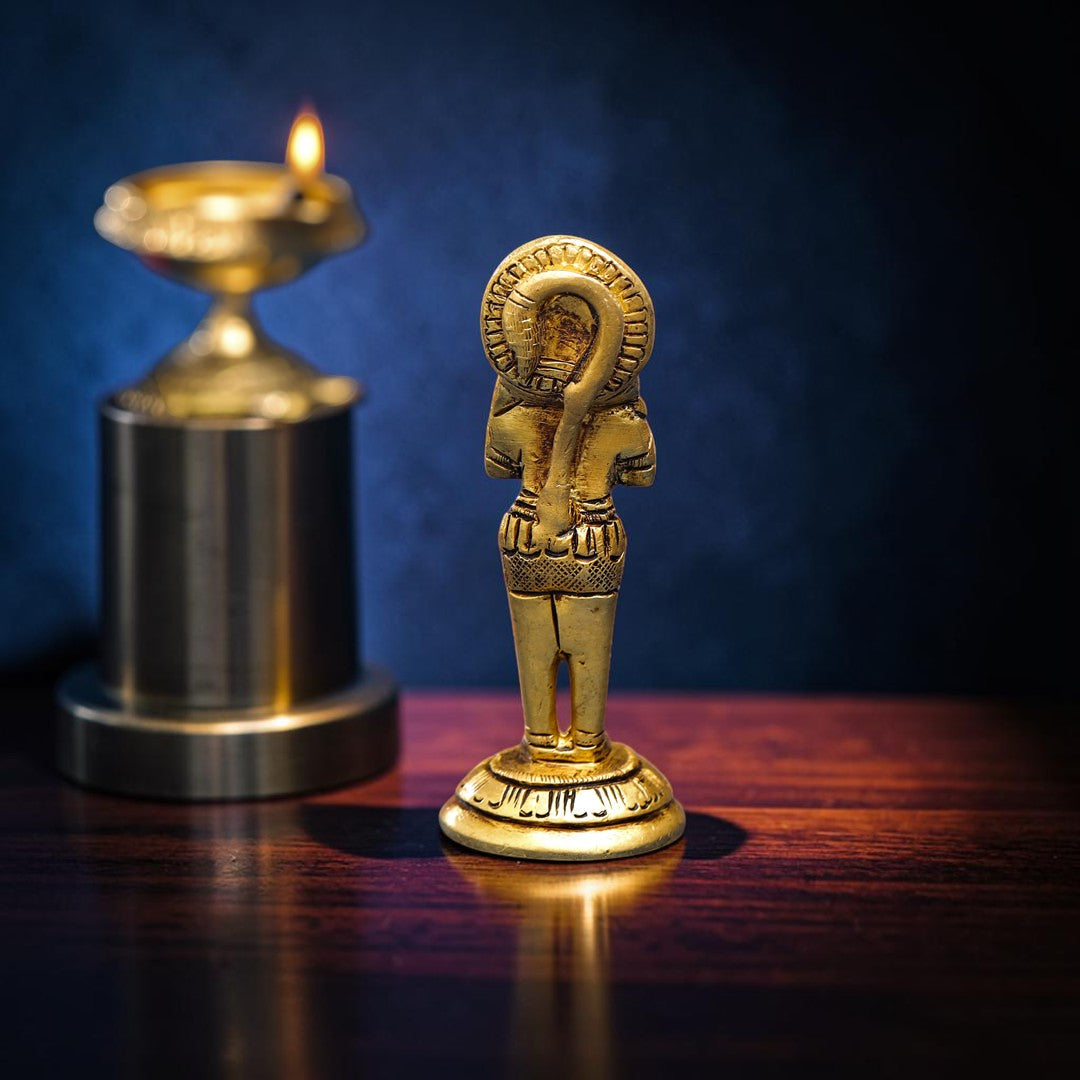 Handcrafted Brass Standing Hanuman Idol (4.2 Inch) | RoyalStuffs
