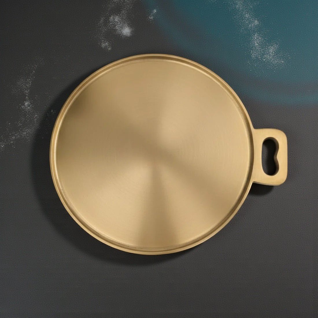 11.5' Bronze Dosa Tawa - Seasoned, Flat Bottom, Ready to Use - Royalstuffs.com