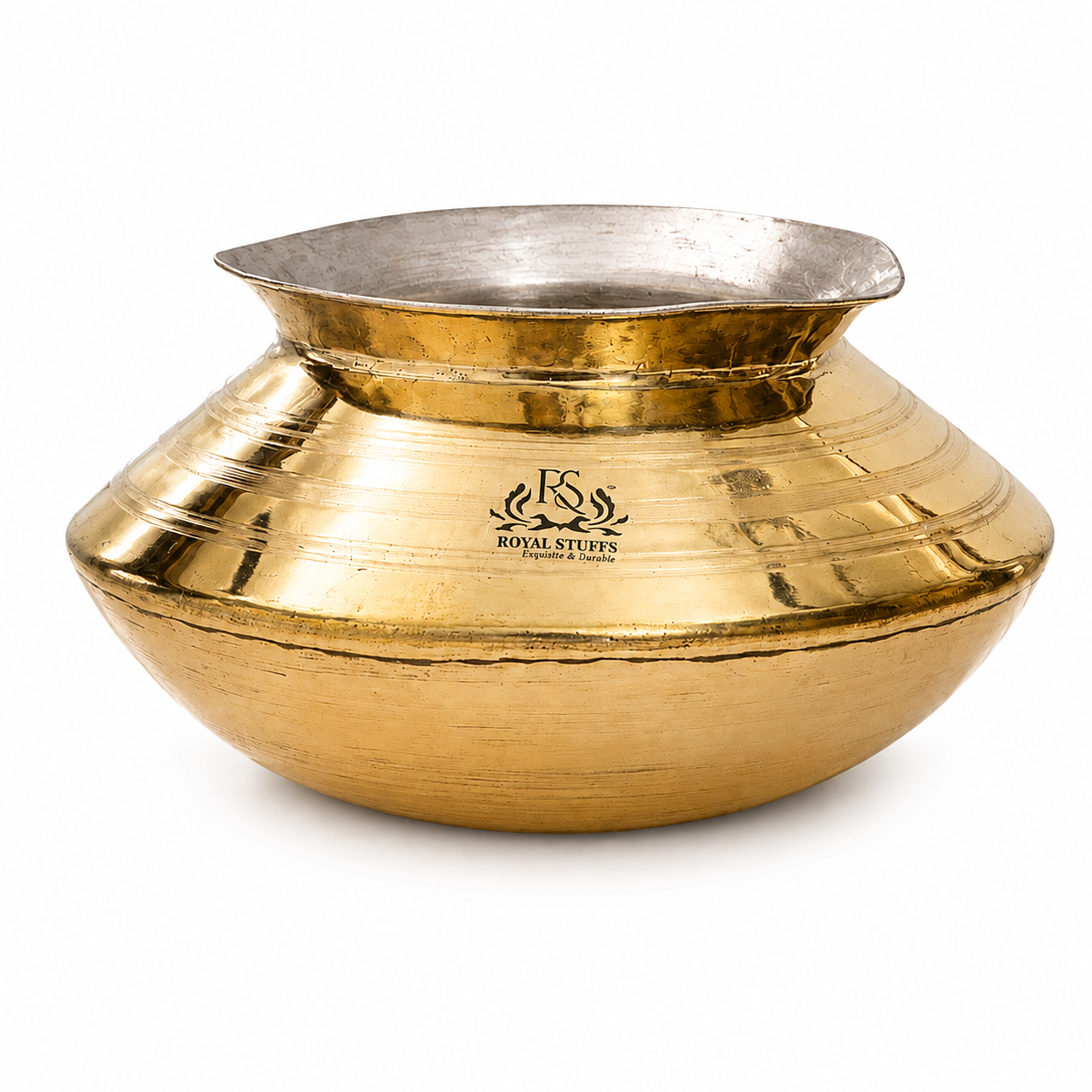 Handmade Brass Handi with Pure Tin Coating | Traditional Heavy Bottom Cooking Pot