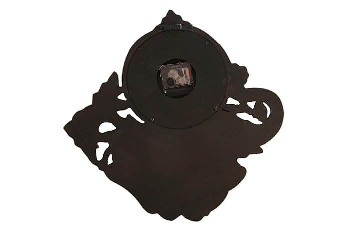 12 Inch Analogue Elephant Head Wooden Wall Clock with Glass for Home/Living Room/Bedroom/Kitchen/Office (Multicolor) - Royalstuffs.com