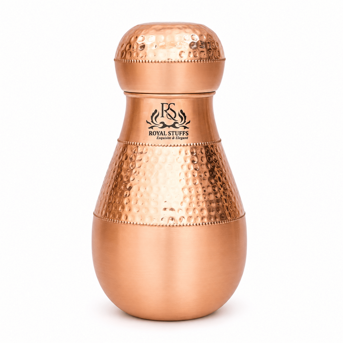 1500 Ml Lotus JAR | Copper Water Container | Water JUG | DRINKWARE | Copper Pitcher - Royalstuffs.com