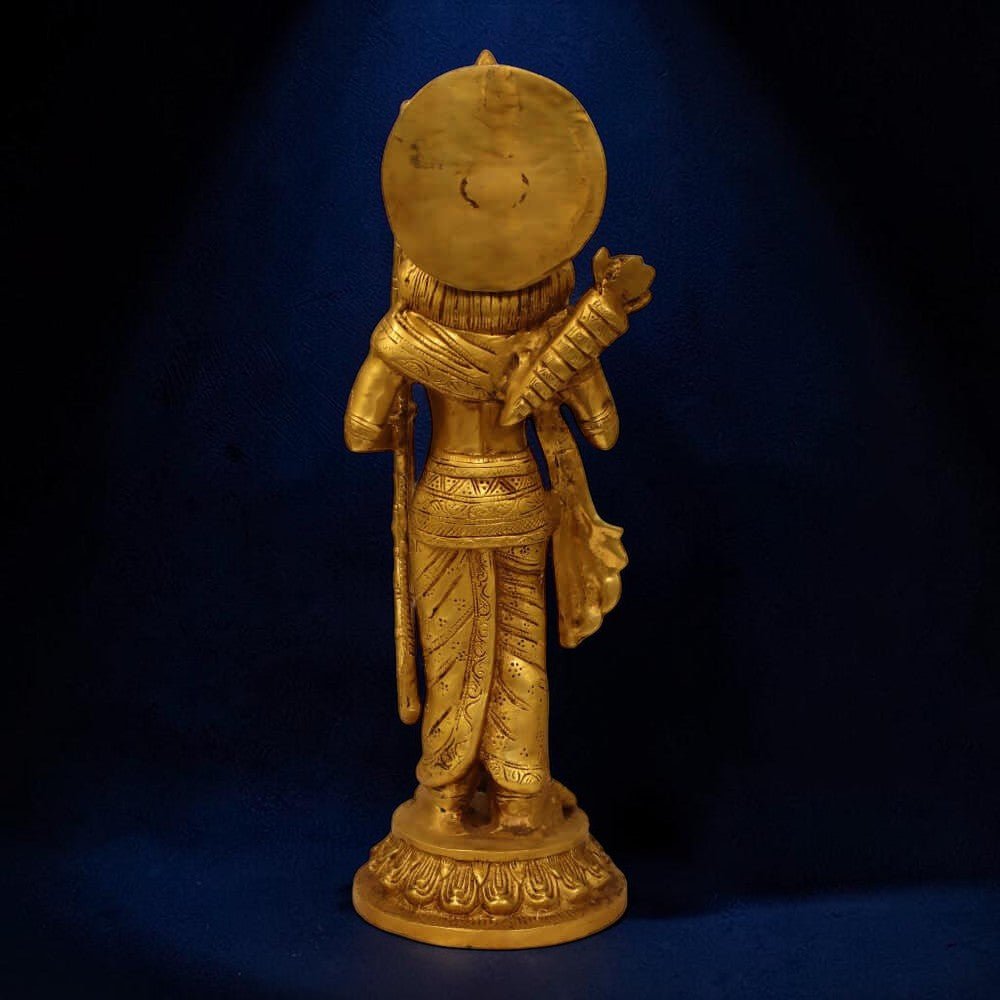 16-Inch Handmade Antique Pure Brass Separate Ram Darbar Idol - 18 Kg. - Royalstuffs.com